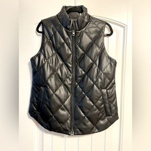 Chico's quilted faux leather vest. Size 1